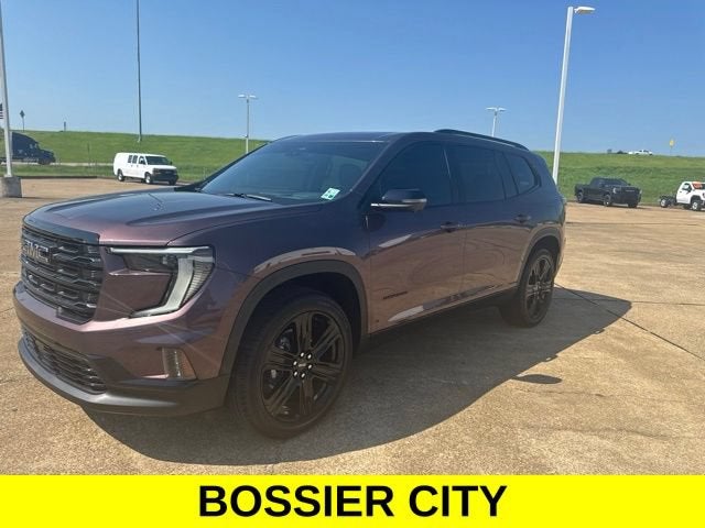 2026 GMC Acadia Elevation in Crystal Metallic — front three-quarter view